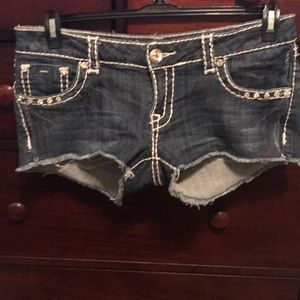 Bling studded cross shorts